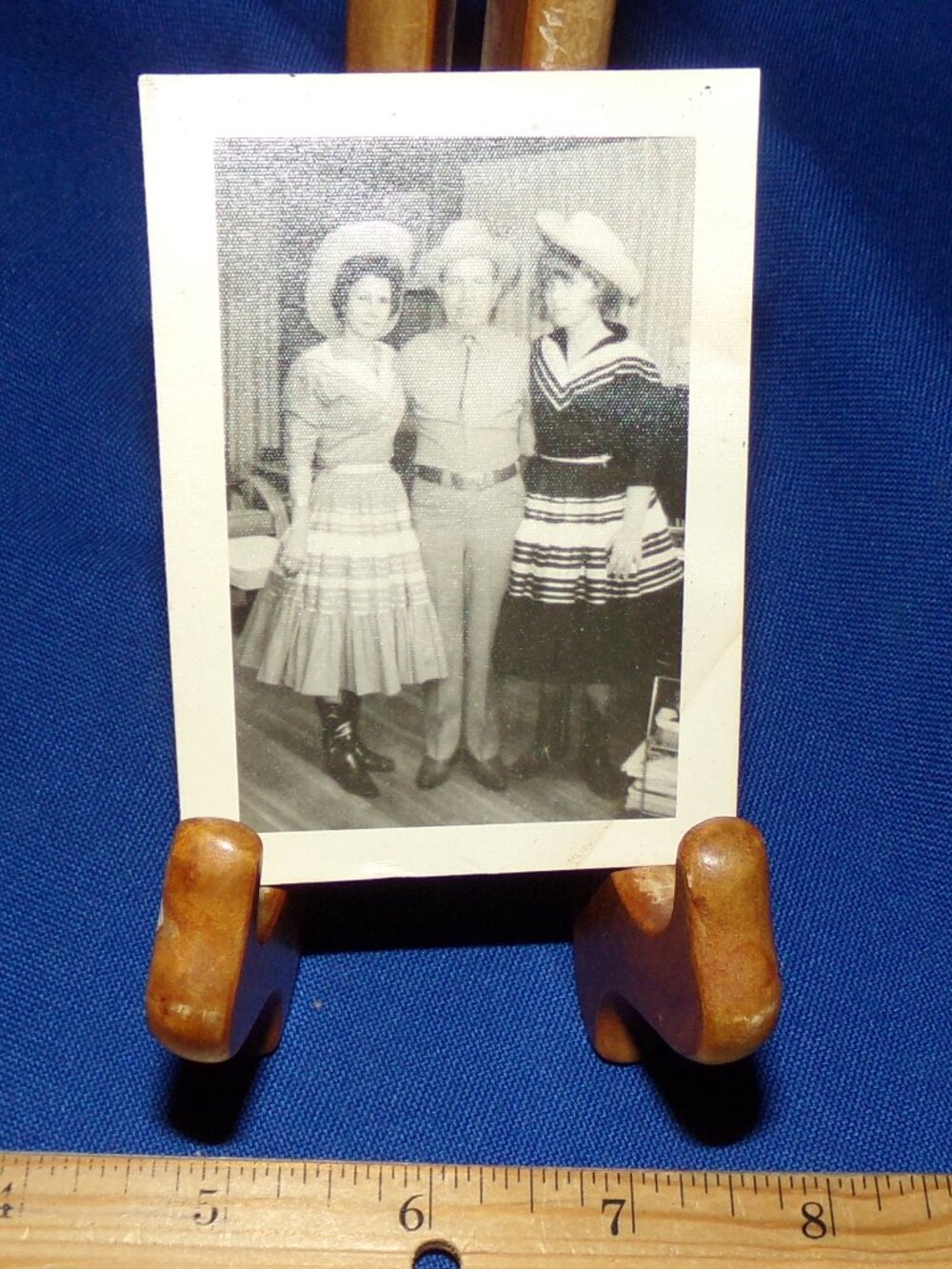 Vintage B&W Photo Cowgirls & Cowboy Square Dancers? - Unidentified - Undated
